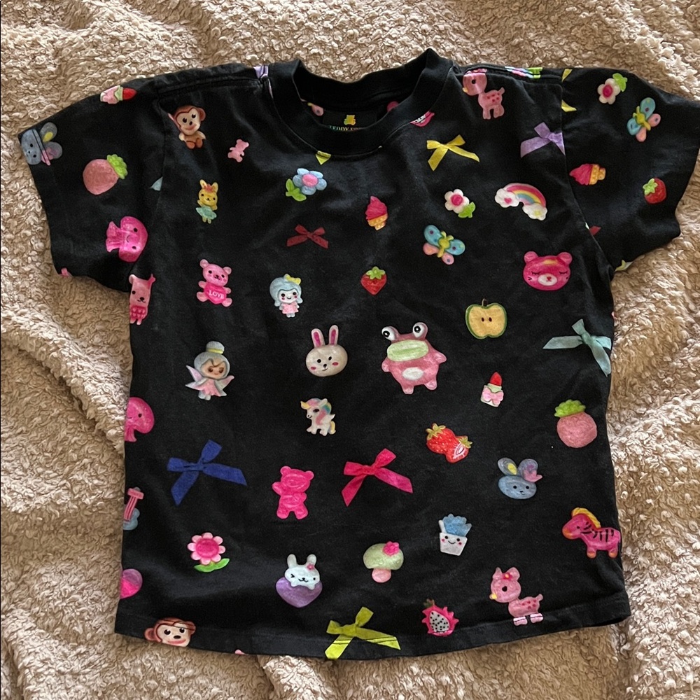 Teddy Fresh Bows and Buttons Fitted Tee